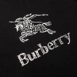 Burberry Heavy Industries Warhorse Embroidery Short sleeved Unisex Casual Round Neck T-shirt