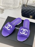 Chanel Women Fashion Comfort Slippers Retro Logo Embroidered Slippers