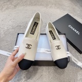 Chanel Women Comfort Lightweight Loafer Fashion Retro Sheepskin Shoes