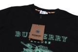 Burberry Warrior Horse Logo Print T-shirt Unisex Casual Loose Short Sleeves