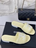 Chanel Women Fashion Comfort Slippers Retro Logo Embroidered Slippers
