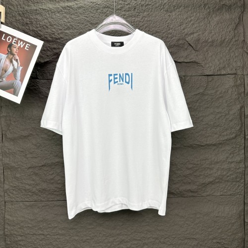 Fendi New Letter Logo Printed Short Sleeve Couple Casual Round Neck T-shirt