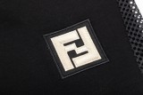 Fendi Fashion Double FF Embroidered Mesh Panel Logo Capris