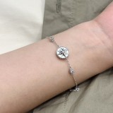 Dior Eight-pointed Star Compass Fashion Lucky Silver Diamond Bracelet