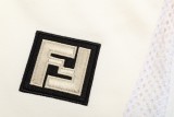 Fendi Fashion Double FF Embroidered Mesh Panel Logo Capris
