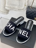 Chanel Women Comfort Lightweight Slippers Fashion Retro Letter Embroidered Slippers