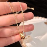 Cartier New Three-ring Double Chain Necklace Gold Plated 18k Pendants