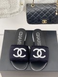 Chanel Women Fashion Comfort Slippers Retro Logo Embroidered Slippers