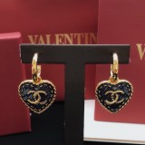 Chanel Vintage Denim Love Ear Hook Earrings