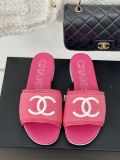 Chanel Women Fashion Comfort Slippers Retro Logo Embroidered Slippers