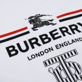 Burberry Classic Warhorse Logo Print T-shirt Unisex Casual Cotton Short Sleeves