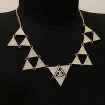 Chanel Fashion Vintage Collarbone Chain Triangle Necklace