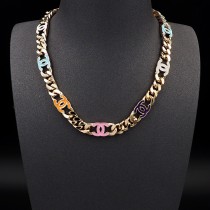 Chanel Fashion Summer Blast Color Enamel Chunky Necklace