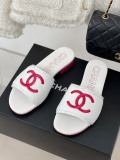 Chanel Women Fashion Comfort Slippers Retro Logo Embroidered Slippers