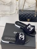 Chanel Women Fashion Comfort Slippers Retro Logo Embroidered Slippers