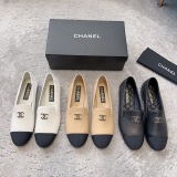 Chanel Women Comfort Lightweight Loafer Fashion Retro Sheepskin Shoes