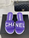 Chanel Women Comfort Lightweight Slippers Fashion Retro Letter Embroidered Slippers