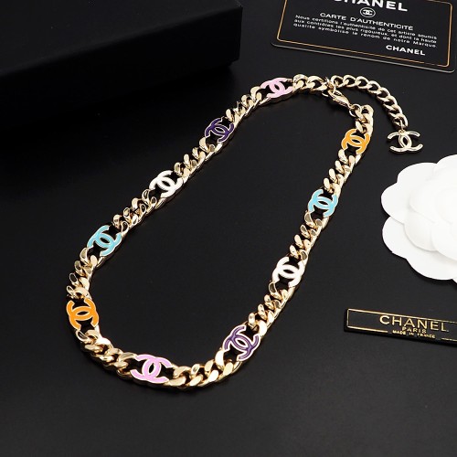 Chanel Fashion Summer Blast Color Enamel Chunky Necklace