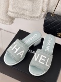 Chanel Women Comfort Lightweight Slippers Fashion Retro Letter Embroidered Slippers
