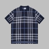 Burberry High Street Unisex Knitted Plaid Polo Shirt