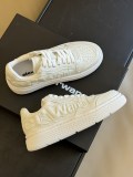 Alexander Wang Fashion Lychee Grain Cowhide Casual Shoes Unisex 3D Letter Sneakers