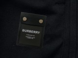 Burberry High Street Leather Logo Straight Leg Casual Sports Pants