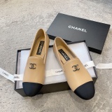Chanel Women Comfort Lightweight Loafer Fashion Retro Sheepskin Shoes