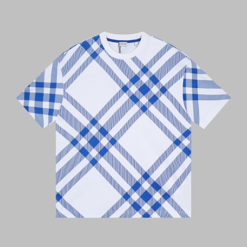 Burberry Fashion Check Round Neck Short Sleeve Couple Casual Loose T-shirt
