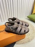 Louis Vuitton Classic Mono Comfort Sandals Unisex Casual Sheepskin Shoes