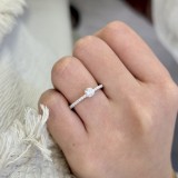Cartier Fashion New Diamond 925 Silver Ring Wedding Ring