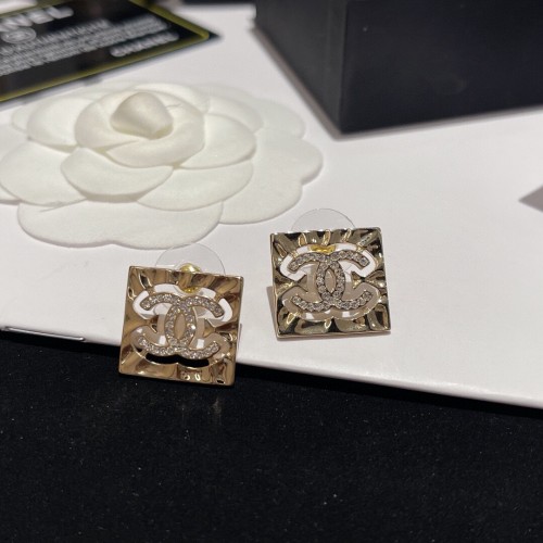 Chanel Fashion Square Smooth Earrings