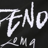 Fendi Embroidered Letter T-shirt Couple Classic Versatile Short Sleeve