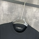 Fendi Personalized New Logo Printed Short Sleeve Unisex Casual Cotton T-shirt