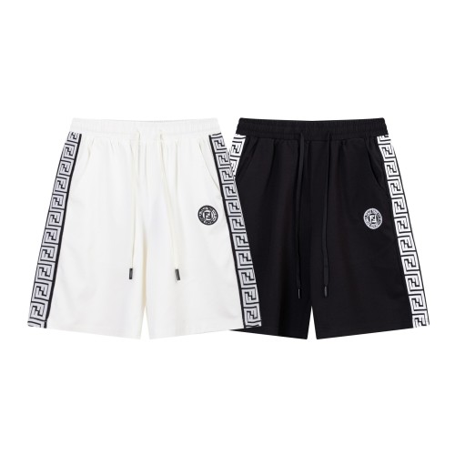 Fendi High Street Logo Embroidered Casual Shorts