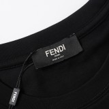 Fendi High Street Monster Print Short Sleeve Unisex Round Neck Cotton T-shirt