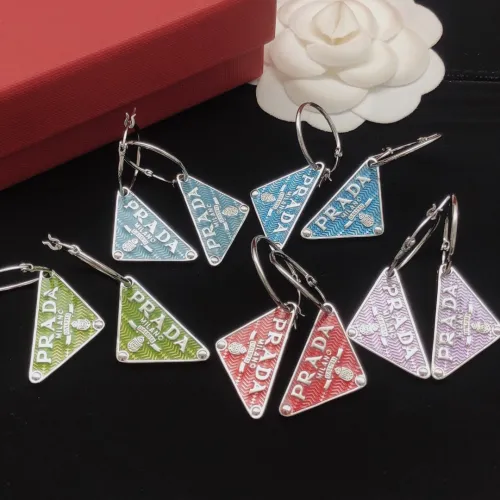Prada Fashion Triangle Earrings Gift