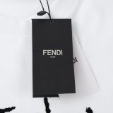 Fendi Embroidered Letter T-shirt Couple Classic Versatile Short Sleeve