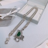 Dior Classic Necklace Vintage Silver Pendants Necklace