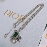 Dior Classic Necklace Vintage Silver Pendants Necklace