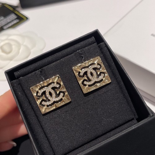 Chanel Fashion Square Smooth Earrings