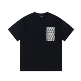 Fendi Chest FF Print Short Sleeve Couple Casual Cotton T-shirt