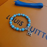 Louis Vuitton Blue Agate Chain Unisex Fashion Vintage Bracelet