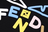 Fendi Colorful Letter Printed Short Sleeve Couple Leisure Oversize T-shirt