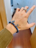 Balenciaga Natural Lapis Lazuli Bracelet Unisex Fashion Vintage Blue Bracelet