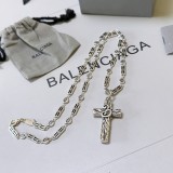 Balenciaga Crucifix Pendant Unisex Fashion Vintage Necklace