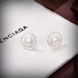 Balenciaga New Lettering Stud Earring Women Fashion Vintage Daily Eardrop