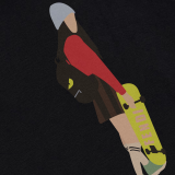 Fendi Skateboard Girl Printed Short sleeved Couple Cotton Round Neck T-shirt