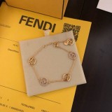 Fendi Bracelet 3 Letters F Smooth Classic 18K Gold Bracelet