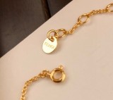 Fendi Letter Pendants Fashion Simple Classic 18k Gold Plating Necklace
