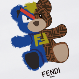 Fendi Trendy Bear Print Short sleeved Couple Versatile Cotton T-shirt